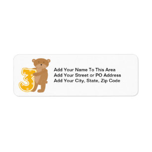Bear 3rd Birthday T-shirts and Gifts