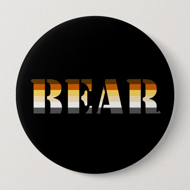 BEAR 4 INCH ROUND BUTTON (Front)