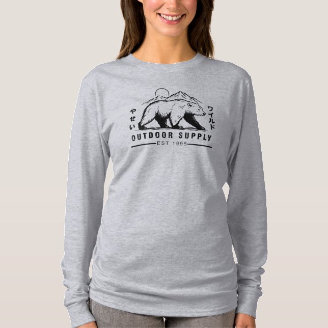 Bear adventure outdoor supply T-Shirt (Front)