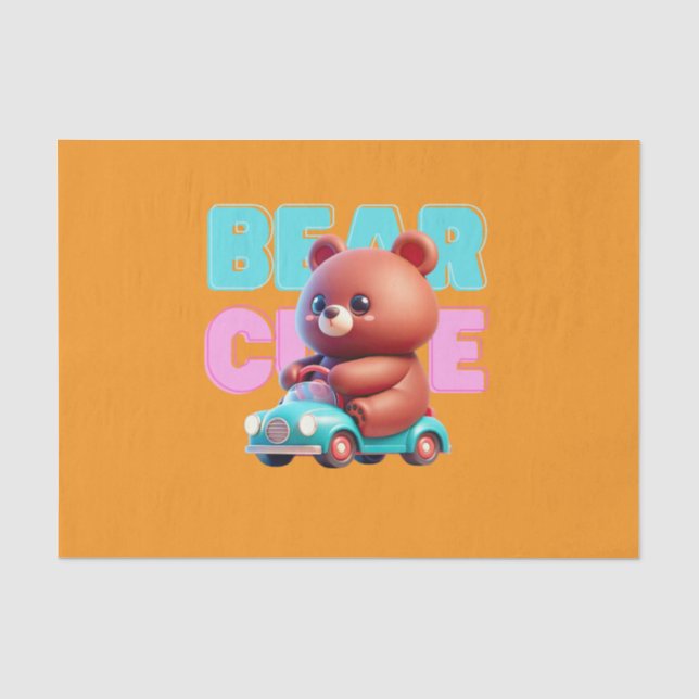 Bear Adventure Tissue Paper (Front)