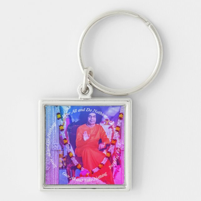 Bear all Porte-clés carré premium - Keychain (Front)