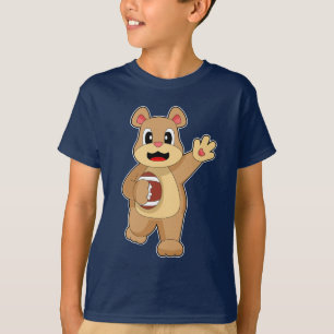 Bear American Football Sports T-Shirt
