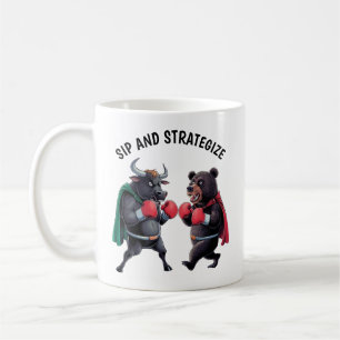 Bear and Bull Personalized Coffee Mug