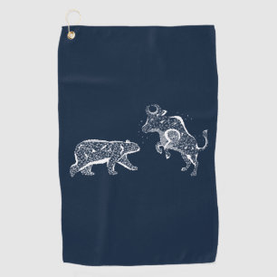 Bear and Bull Wash Golf Towel