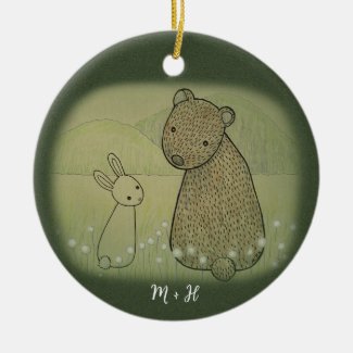 Bear and Bunny Couple First Christmas together