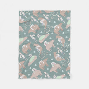 Bear and Bunny Fleece Blanket
