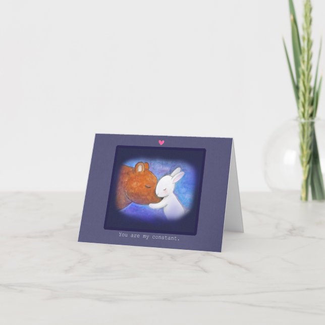 Bear and Bunny Love Anniversary You are constant Card (Front)