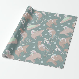 Bear and Bunny Wrapping Paper