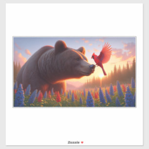 Bear and Cardinal Water Bottle