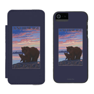 Bear and Cub - Anchorage, Alaska Incipio Watson™ iPhone 5 Wallet Case