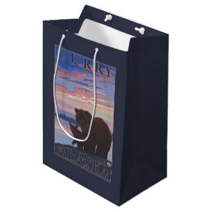 Bear and Cub - Curry, Alaska Medium Gift Bag