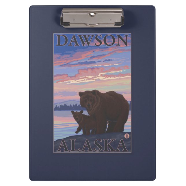 Bear and Cub - Dawson, Alaska Clipboard (Front)