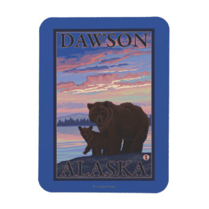 Bear and Cub - Dawson, Alaska Magnet
