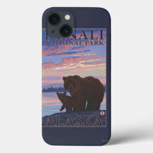 Bear and Cub - Denali National Park, Alaska iPhone 13 Case