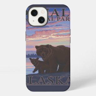 Bear and Cub - Denali National Park, Alaska iPhone 13 Case