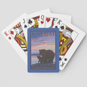 Bear and Cub - Katmai, Alaska Playing Cards