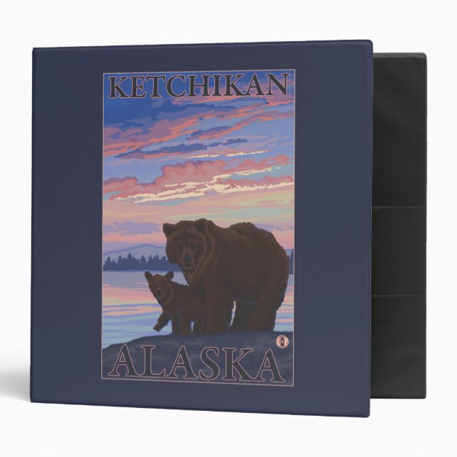 Bear and Cub - Ketchikan, Alaska Binder (Front/Inside)