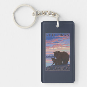 Bear and Cub - Ketchikan, Alaska Keychain