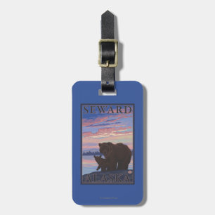 Bear and Cub - Seward, Alaska Luggage Tag