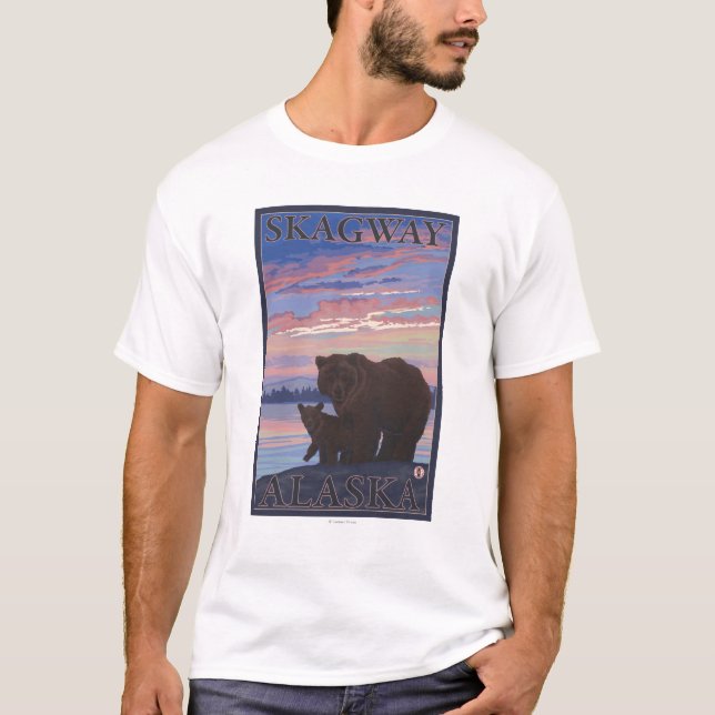 Bear and Cub - Skagway, Alaska T-Shirt (Front)