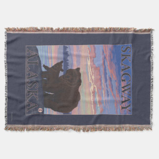 Bear and Cub - Skagway, Alaska Throw Blanket