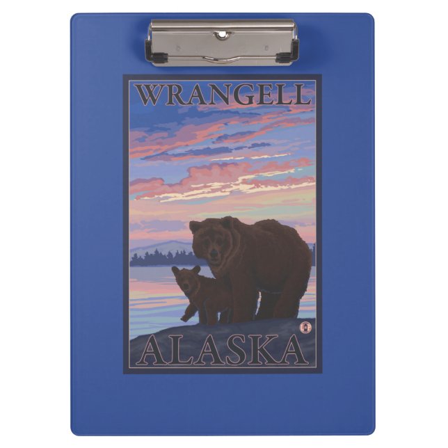 Bear and Cub - Wrangell, Alaska Clipboard (Front)