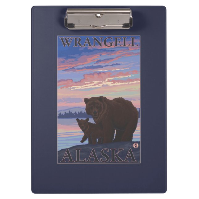 Bear and Cub - Wrangell, Alaska Clipboard (Front)
