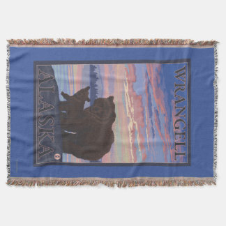 Bear and Cub - Wrangell, Alaska Throw Blanket
