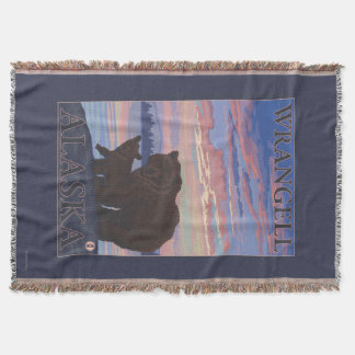 Bear and Cub - Wrangell, Alaska Throw Blanket