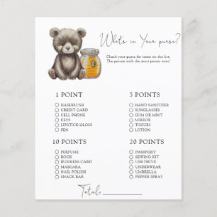 Bear and honey - Whats in your purse game