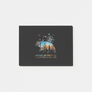 Bear And Into The Forest I Go To Lose My Mind Post-it Notes