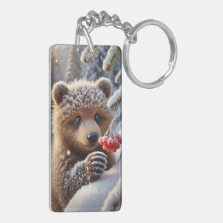 bear and nut keychain