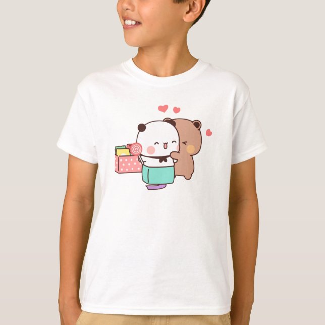 Bear and Panda Bubu Dudu Balloon T-Shirt (Front)