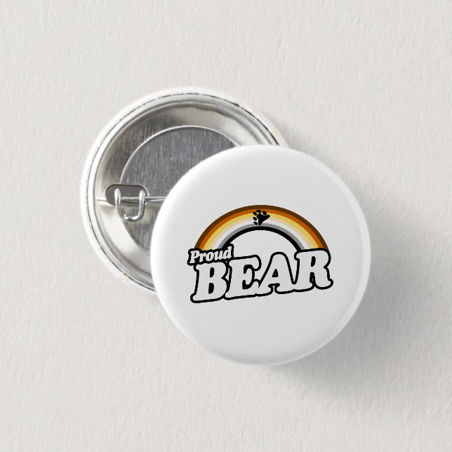 Bear and Proud 1 Inch Round Button (Front & Back)