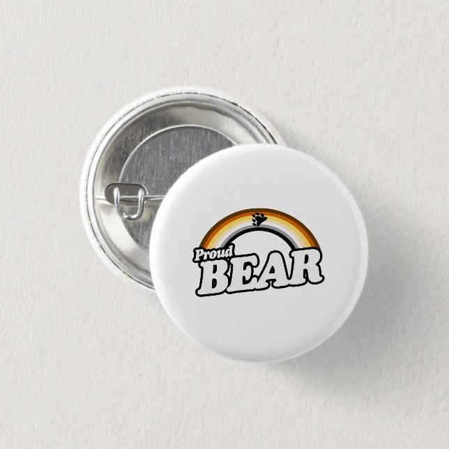 Bear and Proud 1 Inch Round Button (Front & Back)