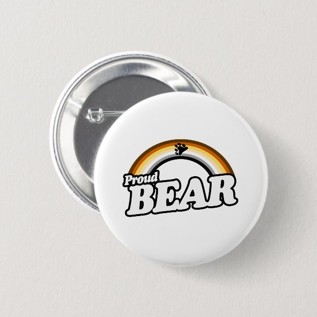 Bear and Proud 2 Inch Round Button (Front & Back)