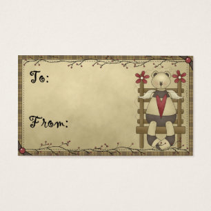 Bear Angel - Pays/Prim Tags cadeaux