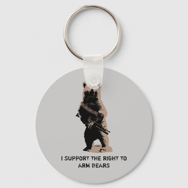 Bear arms Grizzly Bear Keychain (Front)