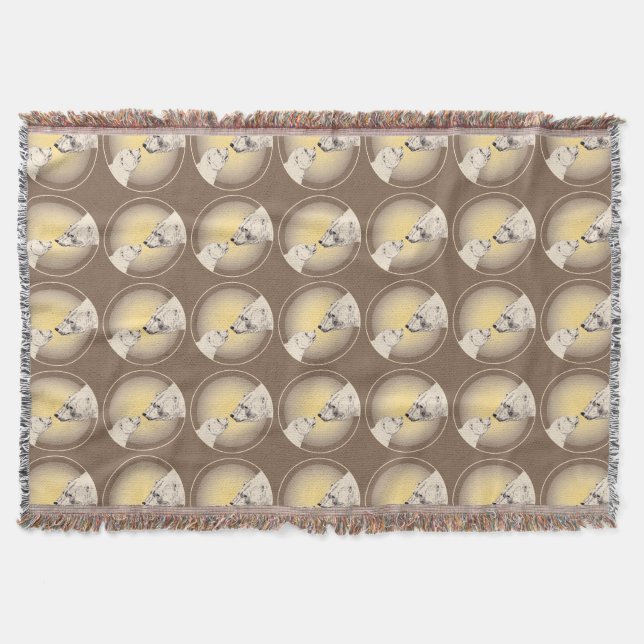 Bear Art Blanket Mother & Cubs Bear Throw Blanket (Front)