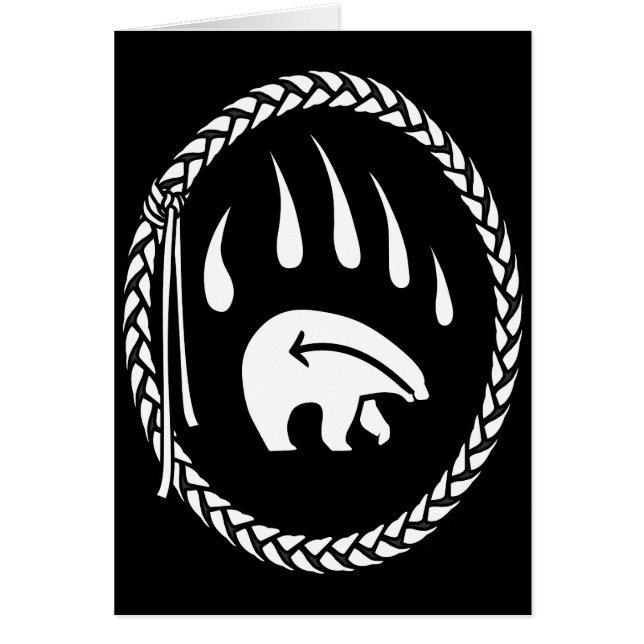 Bear Art Cards Blank Tribal Bear Art Cards Custom (Front)
