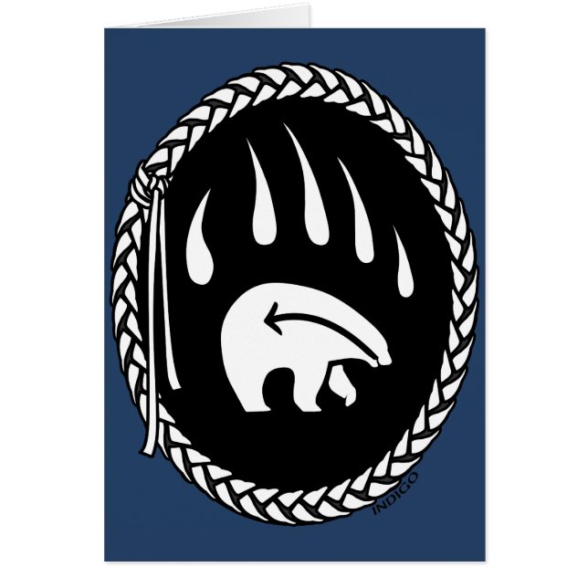 Bear Art Cards Blank Tribal Bear Art Cards Custom (Front)