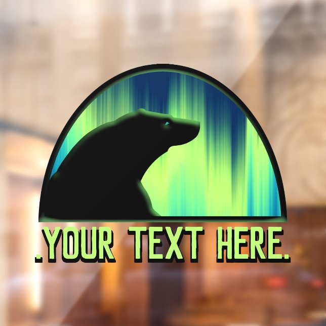 Bear Art Decal Custom Tribal Bear Art Window Cling (Sheet 2)