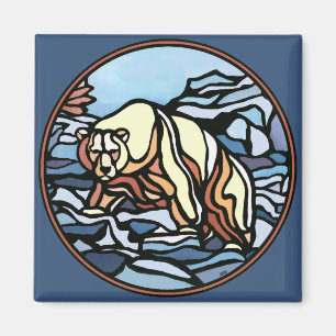 Bear Art Fridge Magnet Wildlife Art Magnets