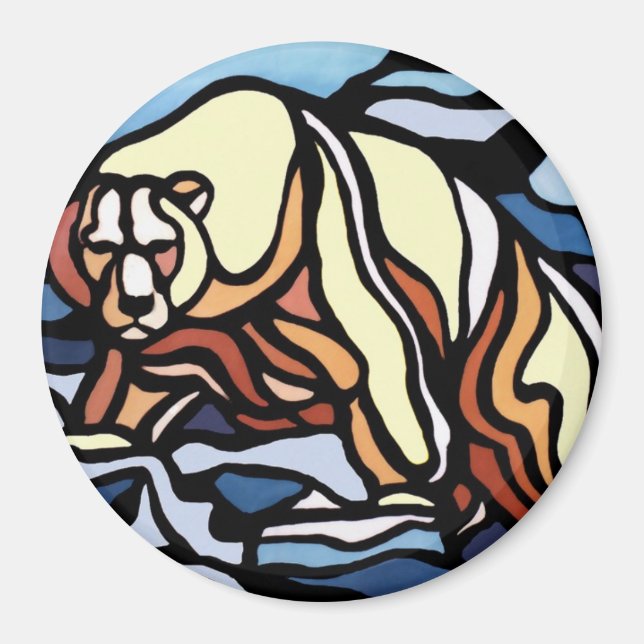 Bear Art Frigo Magnet Wildlife Art Magnets (Devant)