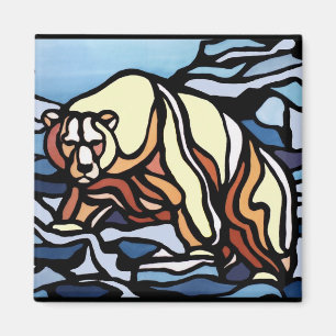 Bear Art Frigo Magnet Wildlife Art Magnets