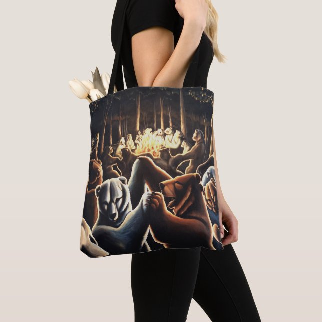 Bear Art Sac fourre-tout Danse Ours Sac d'achat (De près)