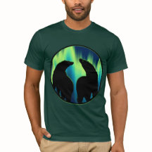 Bear Art Shirt Northern Lights Bear T-shirts Gifts