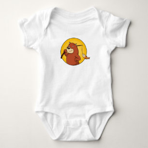 Bear as Angler with Fish Baby Bodysuit