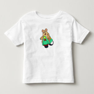 Bear as Biker with Scooter.PNG Toddler T-shirt
