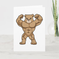 Bear as Bodybuilder with big Muscles